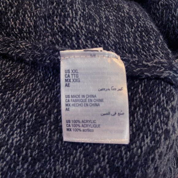 Karen Scott Open Front Cardigan Gray/Black Chevron Hem - Size XXL - Picture 6 of 6